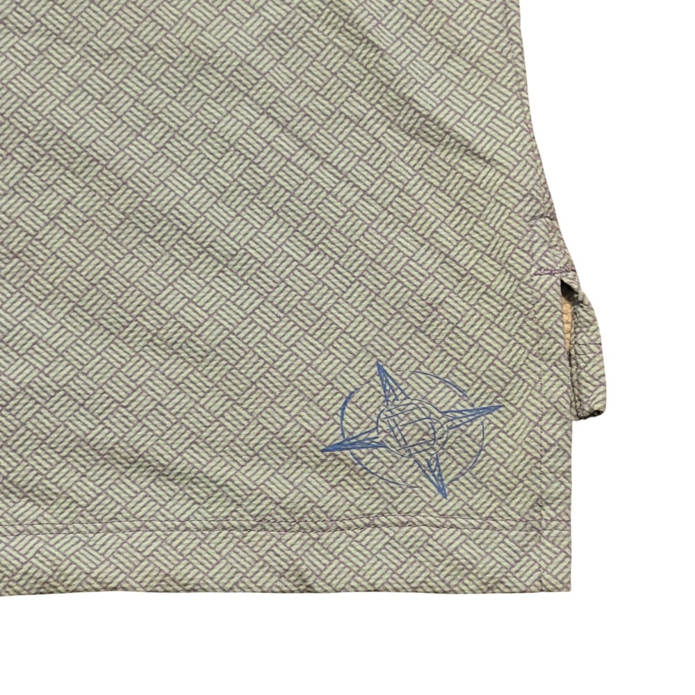 B. Draddy Sport Mar-a-Lago Club Polo Shirt Blue Geometric Men's Size XL BD-CC-03 - Picture 7 of 9